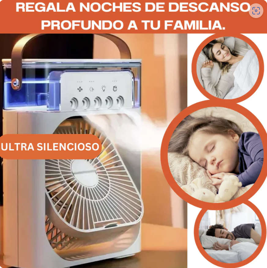 Transforma Tu Espacio: Ventilador + Humidificador + Difusor 3-en-1 para Aire Fresco, Humedo y Fragante