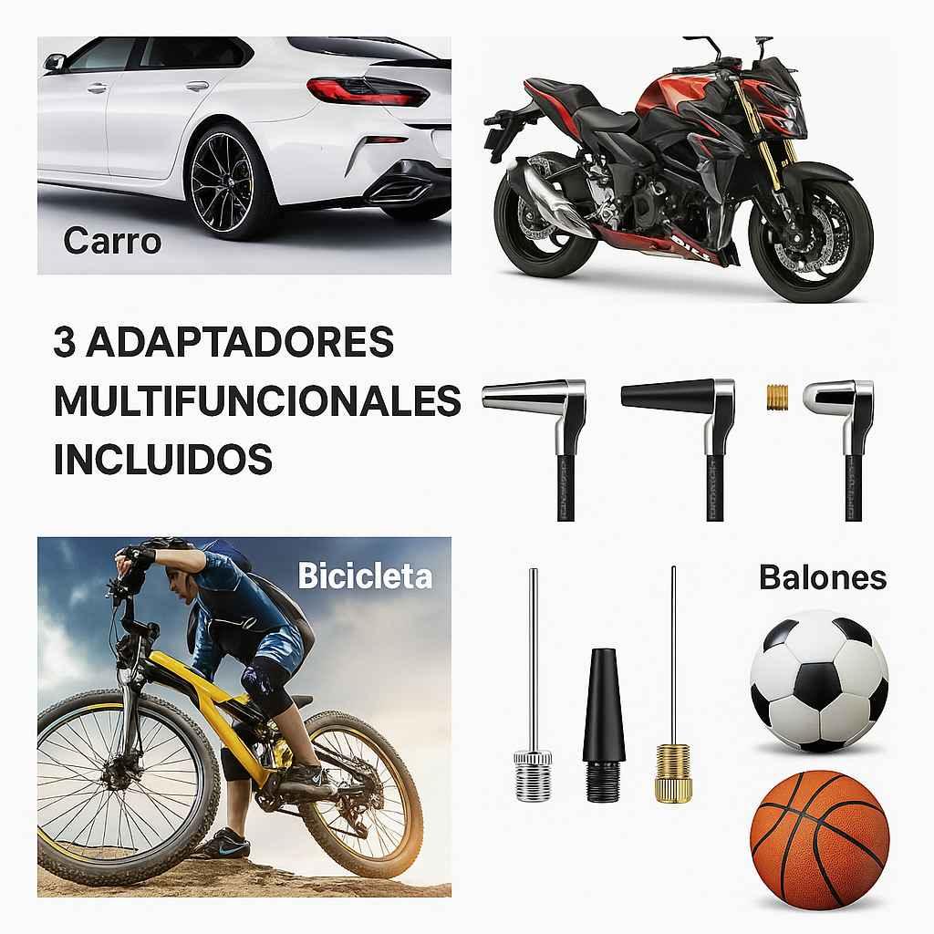 Mini Compresor Portátil AirPro 3668™: Inflado Fácil Donde lo Necesites