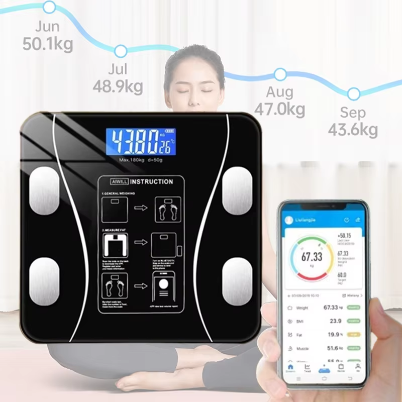 Báscula Inteligente Bluetooth + App: Tu Salud en Cada Paso